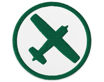Irish Green Cessna Airplane - Pilot Embroidered Patch
