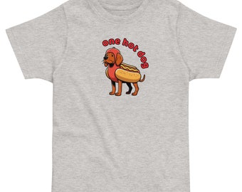 En varmkorv - Rolig t-shirt för småbarn i jersey