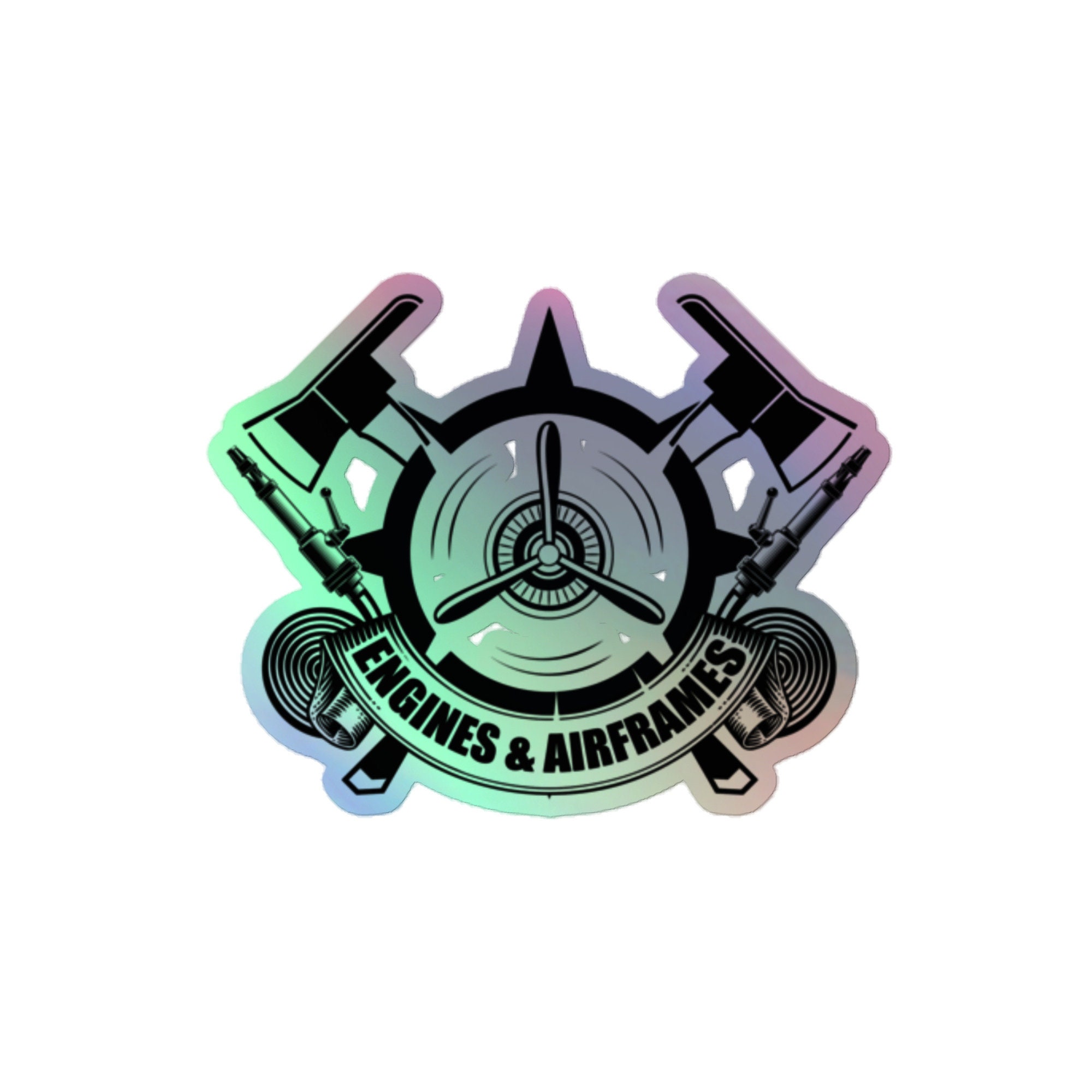 Engine & Airframes Holographic Logo Stickers - Etsy