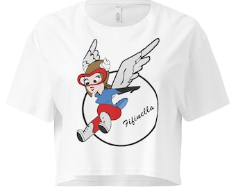 Patriotic Fifinella Gremlin - Aviation History WWII - The Women Airforce Service Pilots - WASP - Women’s Crop Top