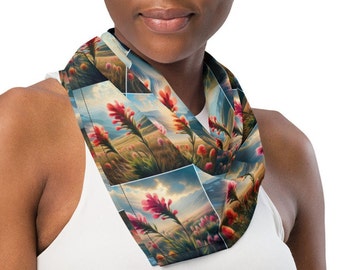 Indian Paintbrush Flower All-Over Print Bandana - UPF50+ Protection