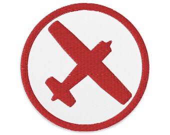 Red Cessna Airplane - Pilot Embroidered Patch