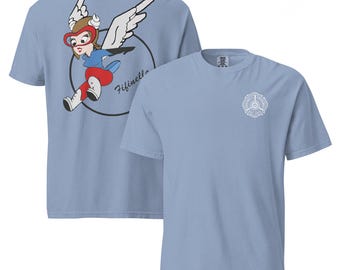 Patriotic Fifinella Gremlin - Aviation History WWII - The Women Airforce Service Pilots - WASP - Unisex Comfort Colors Shirt