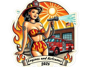 Firefighter Hot Summer Heat Bubble-free stickers