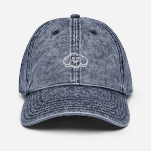 Happy Cloud Dad Hat - Blue Vintage