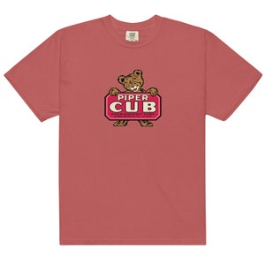Piper Cub Bear - Unisex Garment-dyed heavyweight t-shirt