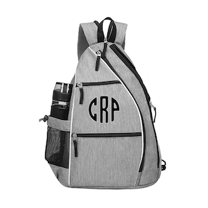 Personalized Sports Backpack, Customizable Sports Bag, Custom Bag, Gray image 1