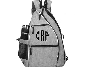 Personalized Sports Backpack, Customizable Sports Bag, Custom Bag, Gray