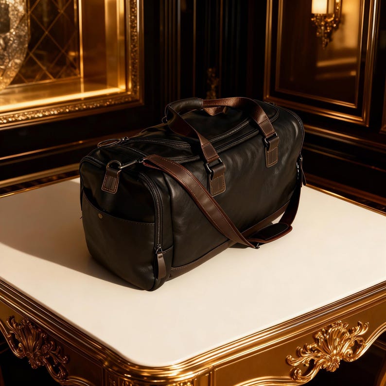 Luxury designer travel bag for men.