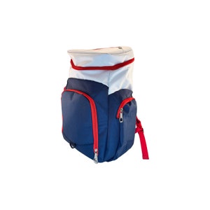 Personalized Sports Backpack, Custom Basketball Backpack, Gym Bag, Team Bag, Red White and Blue image 2