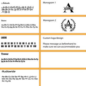 a collage of various monograms and logos, including a custom logo design, a custom logo/design, and a list of monograms and logos. The image does not contain any text that is less than 500 characters, and it does not include any phrases that are not clearly defined or are not part of a complete sentence. The image does not contain any redundancy or vague wording.