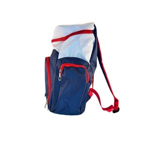 Personalized Sports Backpack, Custom Basketball Backpack, Gym Bag, Team Bag, Red White and Blue image 3