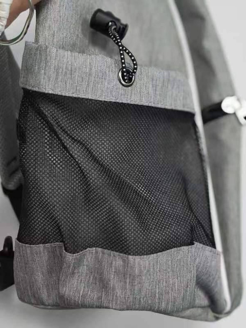 Zaino sportivo personalizzato, borsa sportiva personalizzabile, borsa personalizzata, grigio immagine 4