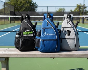 パーソナライズされたピックルボール用スリングバッグ：カスタムスポーツバックパック