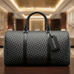 Weekender Duffle Bag: Individuelles Monogramm, elegantes Design - Unisex Handgemacht