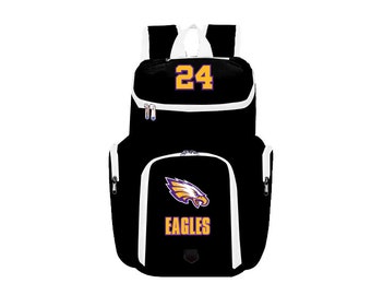 Personalized Sports Backpack, Custom Basketball Backpack, Gym Bag, Team Bag, Black and White