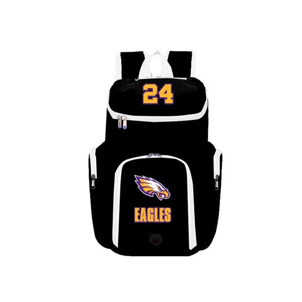 Personalized Sports Backpack, Custom Basketball Backpack, Gym Bag, Team Bag, Black and White