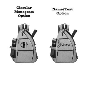 Personalized Sports Backpack, Customizable Sports Bag, Custom Bag, Gray image 2