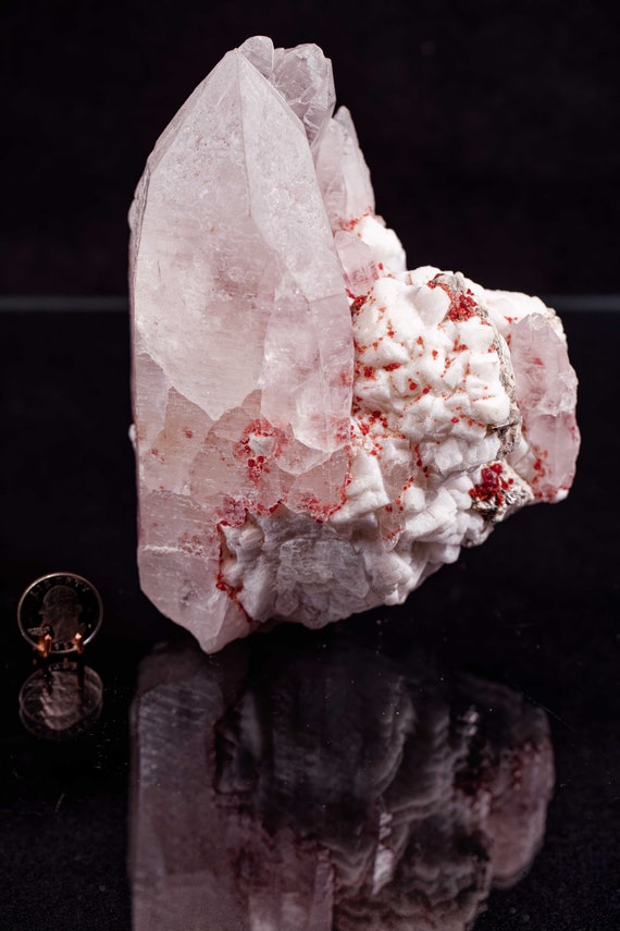 Quartz with Feldspar and Garnet, view 7