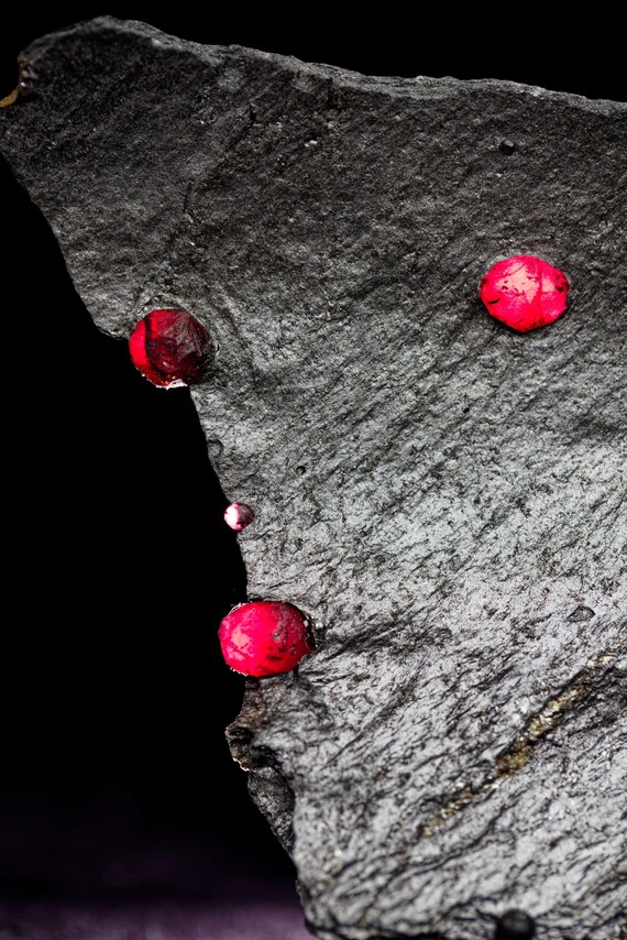 Almandine Garnet with Graphite, view 4