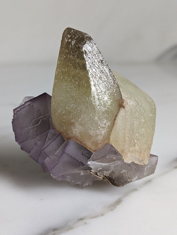Fluorite with Dogtooth Calcite