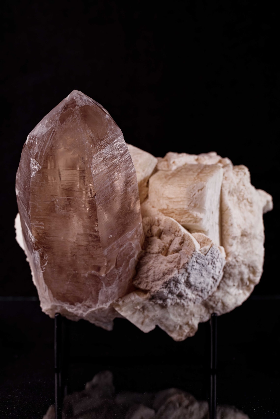 Smoky Quartz with Feldspar, Skardu Pakistan, 2.9 kg | Statement Piece