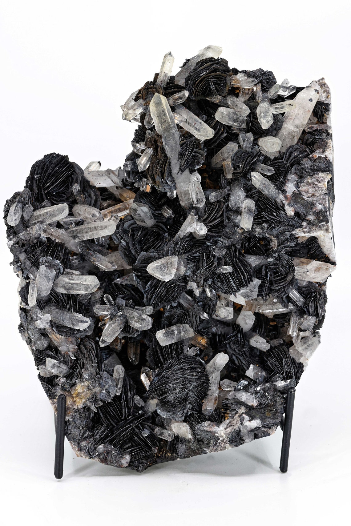 Specular Hematite with Quartz, Guangdong China, 4.4 kg, 25 x 18 x 11 cm | Museum Grade | Large Cabinet