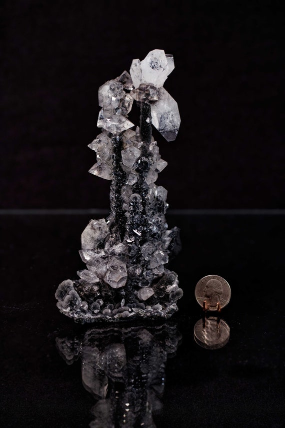 Apophyllite and Gray Chalcedony Stalactite, view 9