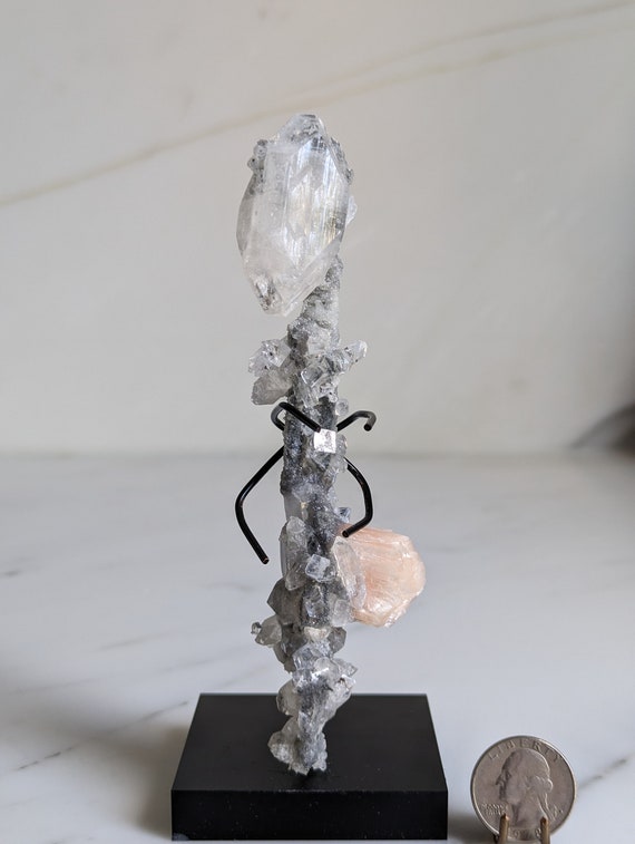 Apophyllite Stalactite with Stilbite, view 2