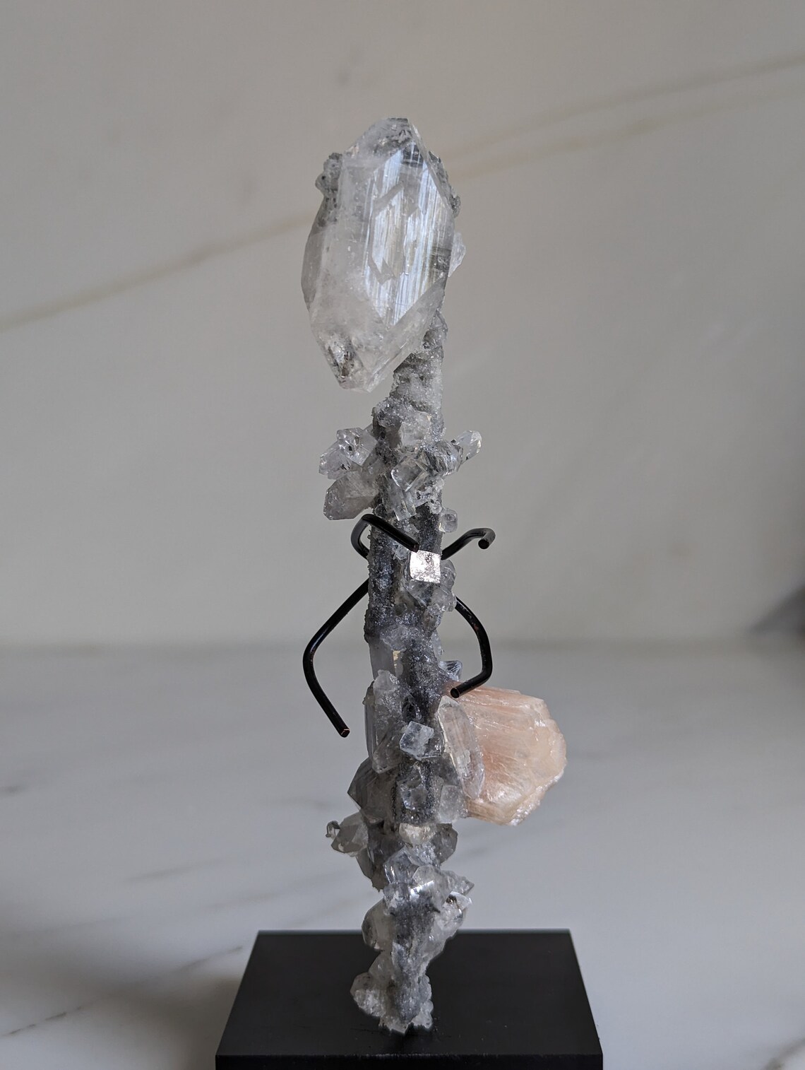 Apophyllite Stalactite with Stilbite