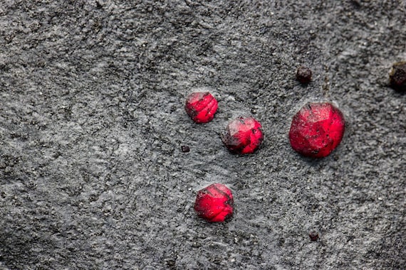 Almandine Garnet with Graphite and Dravite, view 6