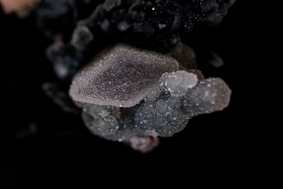 Gray Chalcedony Stalactite with Stilbite and Calcite, view 6