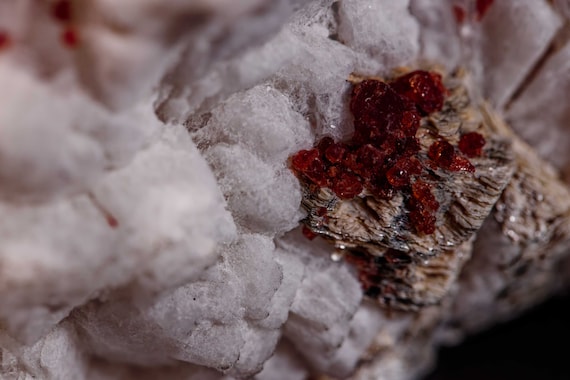Quartz with Feldspar and Garnet, view 3