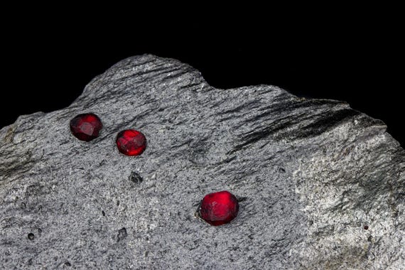 Almandine Garnet with Graphite, view 6