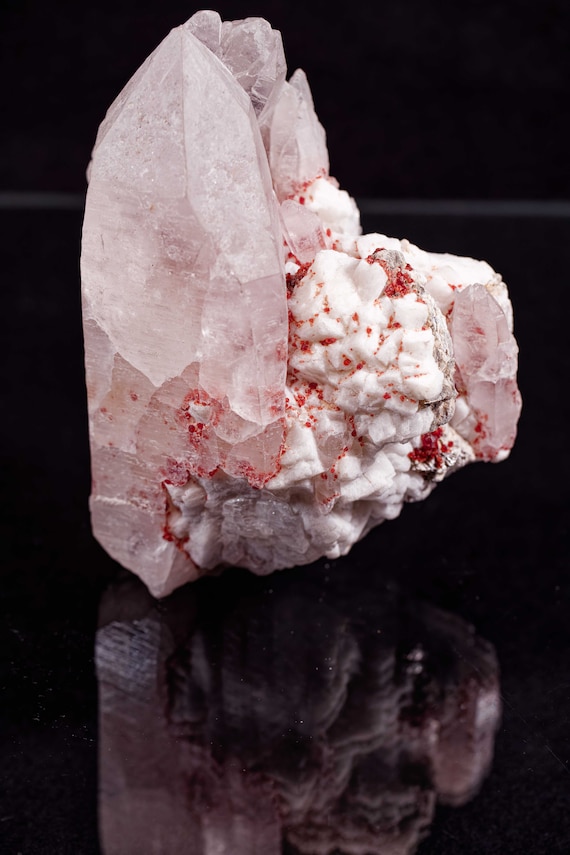 Quartz with Feldspar and Garnet, view 5