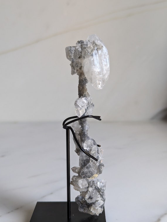 Apophyllite Stalactite with Stilbite, view 4