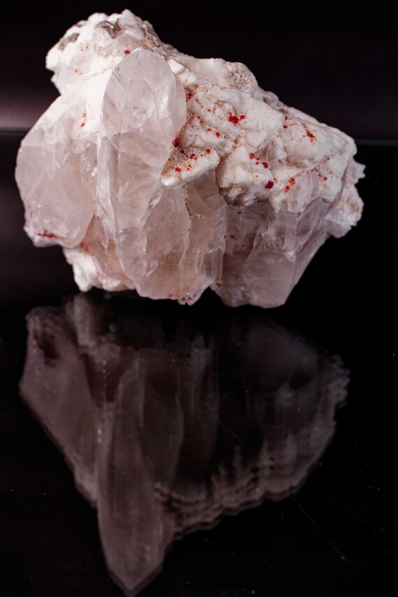 Quartz with Feldspar and Garnet, view 4