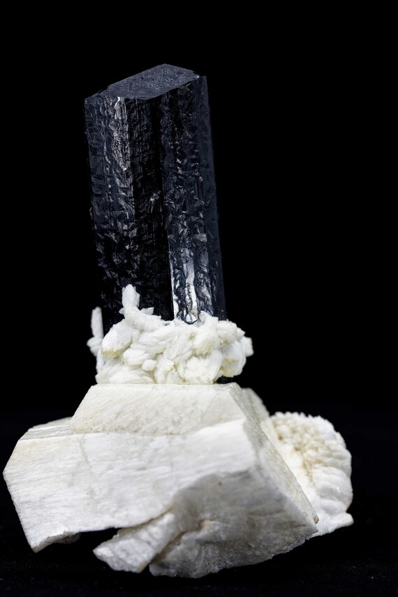 Etched Schorl (Tourmaline) on Matrix, view 5