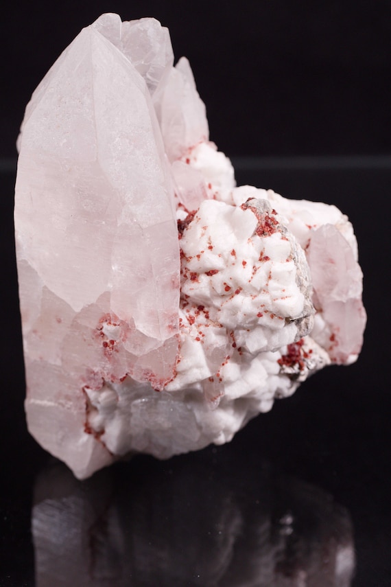 Quartz with Feldspar and Garnet, view 4