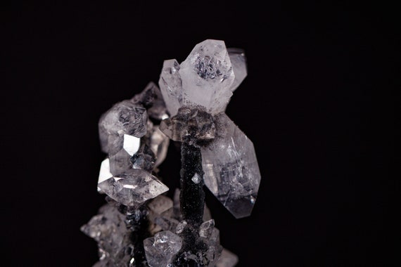 Apophyllite and Gray Chalcedony Stalactite, view 4