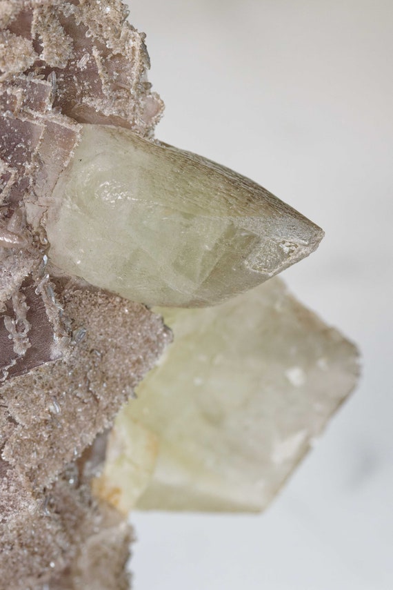 Fluorite with Dogtooth Calcite, view 4