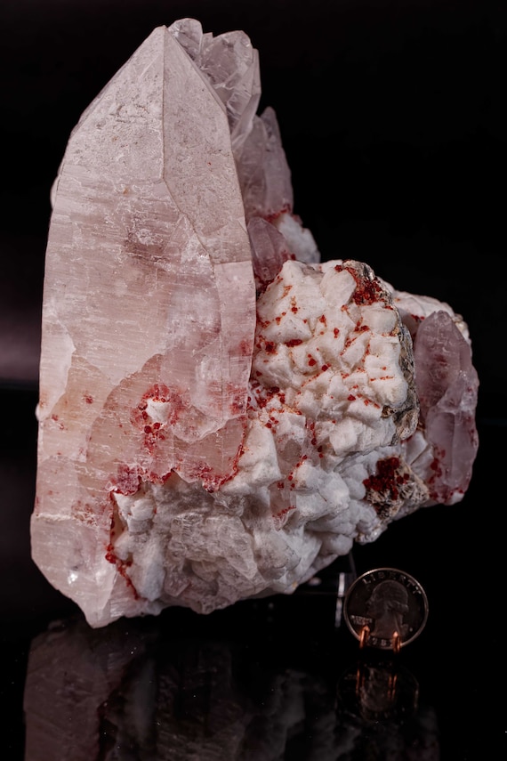 Quartz with Feldspar and Garnet, view 2