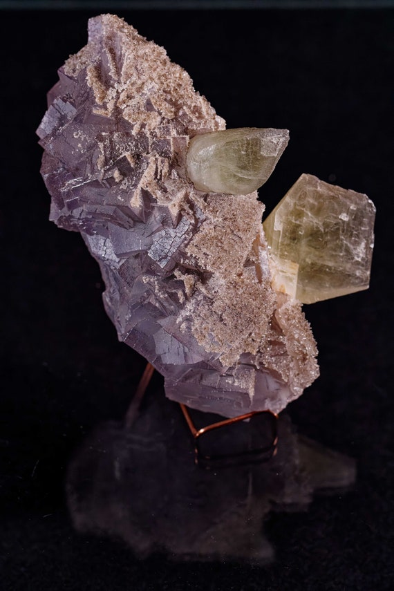 Fluorite with Dogtooth Calcite, view 10