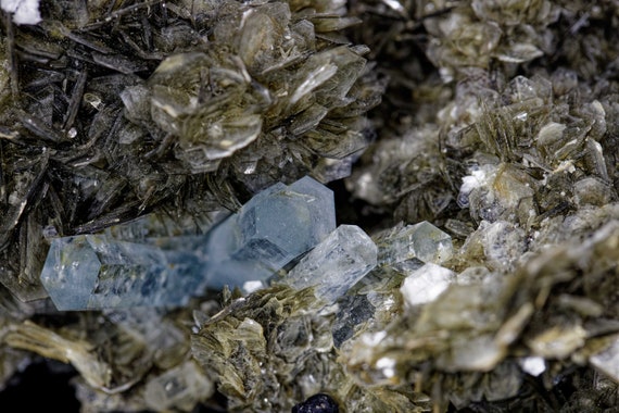 Aquamarine with Fluorite and Matrix, view 3