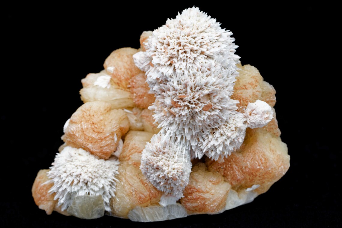Mesolite on Stilbite