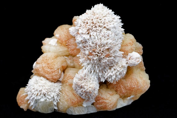 Mesolite on Stilbite