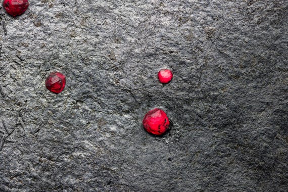 Almandine Garnet with Graphite and Dravite, view 3