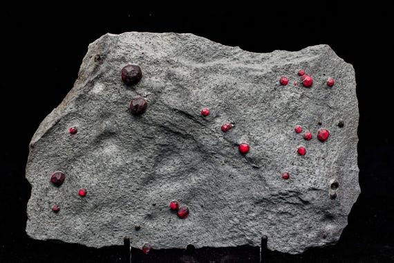 Almandine Garnet with Graphite and Dravite