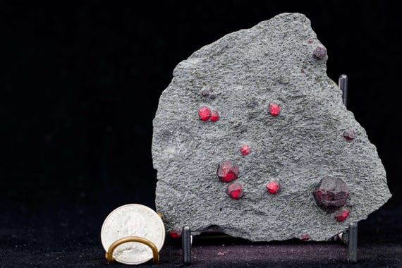 Almandine Garnet with Graphite, view 6