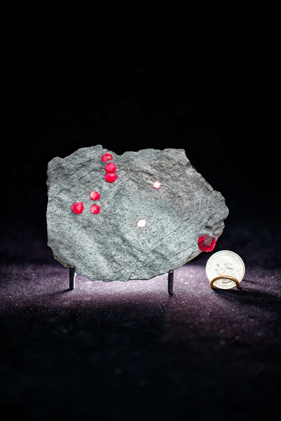 Almandine Garnet with Graphite, view 3